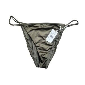 NWT Good American Dark Green Shine Perfect Fit Bottom Size 5 (2XL)